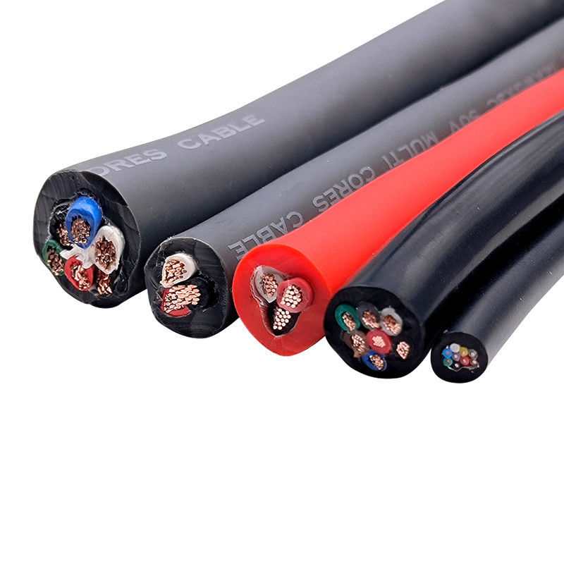 สายชาร์จรถยนต์ไฟฟ้า 105 องศา AC 300/500V ตัวนำทองแดงเปลือย ฉนวนซิลิโคน สำหรับการเชื่อมต่อรถยนต์อัจฉริยะ