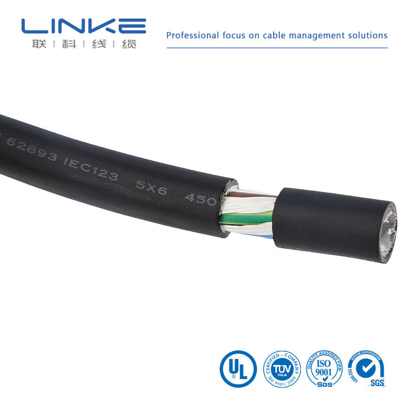 ปรับแต่ง XLPE3 Core 6 sup2 สายชาร์จสําหรับชาร์จสตาร์จ สายในใต้ดิน EV สายชาร์จสตาร์จ