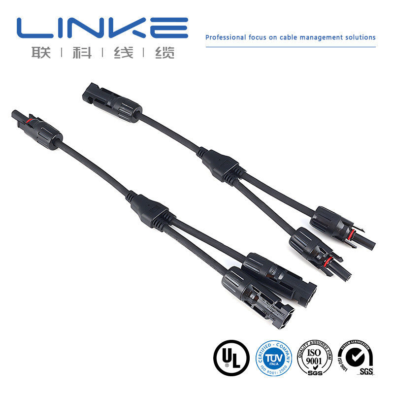 แบตเตอรี่เก็บพลังงานใหม่ สายเชื่อมต่อสายพาน PV Polar Solar Cable Assemly สําหรับ Inverter โฟโตวอลเตีย