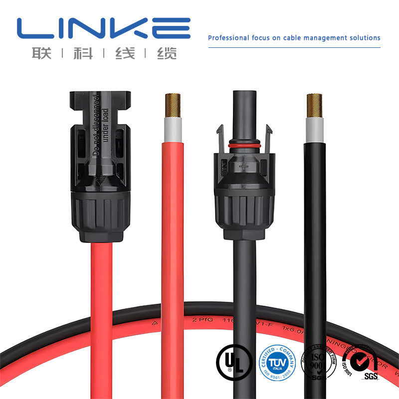 แบตเตอรี่เก็บพลังงานใหม่ สายเชื่อมต่อสายพาน PV Polar Solar Cable Assemly สําหรับ Inverter โฟโตวอลเตีย