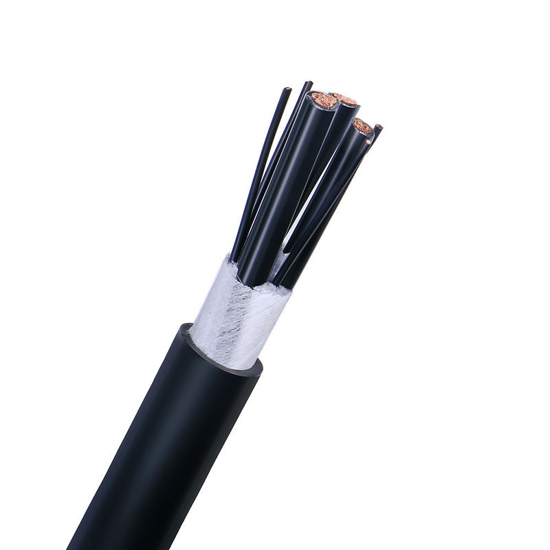 สีดํา PVC Jacket Coaxial Cable ซีรี่ย์ RG6 / Rg58 / Rg11 / Rg59 สําหรับการสอดส่องวีดีโอ
