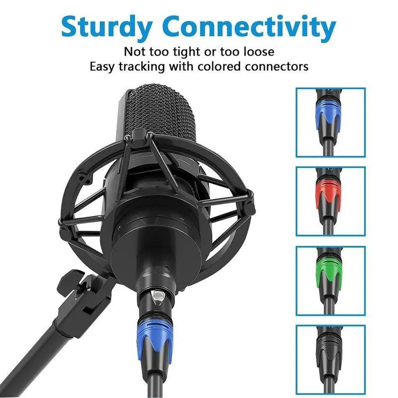 สาย XLR 3 เมตร ตัวผู้ถึงตัวเมีย พร้อมสายทองแดงเปลือย สำหรับการเชื่อมต่อไมโครโฟนเสียงคุณภาพสูง