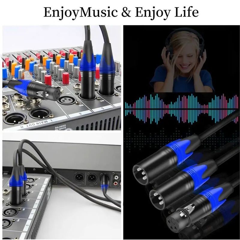 สาย XLR 3 เมตร ตัวผู้ถึงตัวเมีย พร้อมสายทองแดงเปลือย สำหรับการเชื่อมต่อไมโครโฟนเสียงคุณภาพสูง