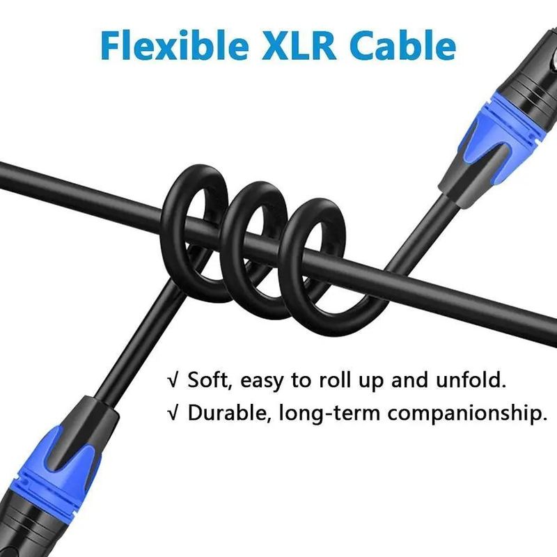 สาย XLR 3 เมตร ตัวผู้ถึงตัวเมีย พร้อมสายทองแดงเปลือย สำหรับการเชื่อมต่อไมโครโฟนเสียงคุณภาพสูง