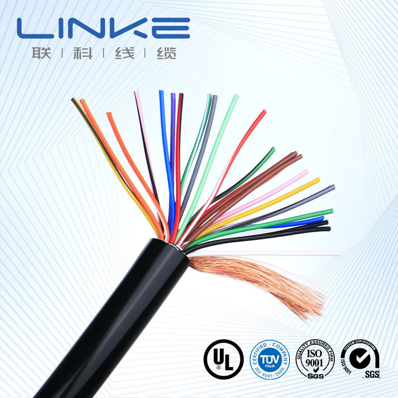 สายควบคุมสายนําทองแดง TPU สําหรับการส่งพลังงานอุตสาหกรรมที่มีช่วงอุณหภูมิที่กว้าง