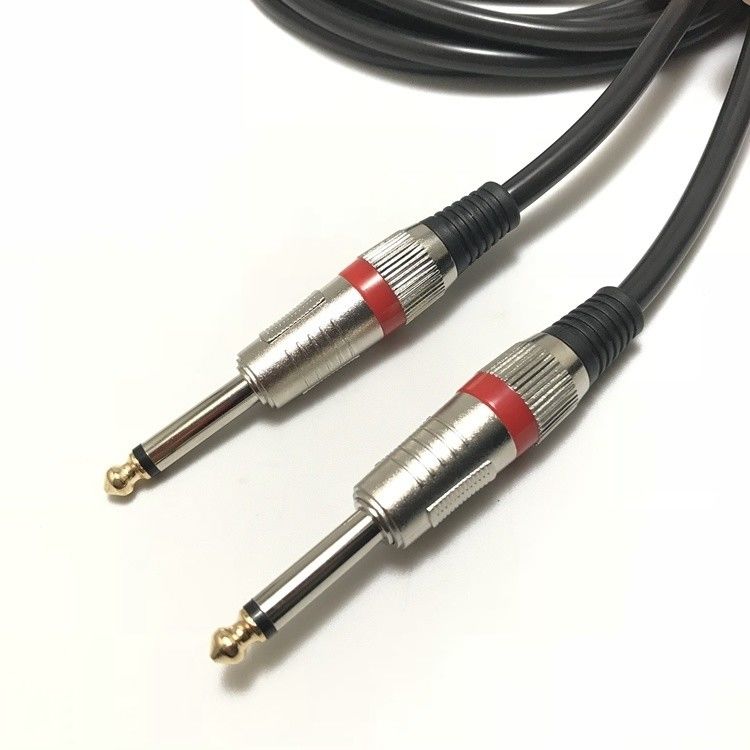 มุมไปตรง สายกีต้าร์ไฟฟ้า 10FT / 30FT สีดําผสม 6.35mm 1/4 นิ้ว