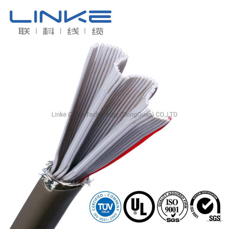 Spit Flat UL สายไฟฟ้าที่มีวัสดุ PVC ท่อผูกพันและ 50 หลัก 28AWG