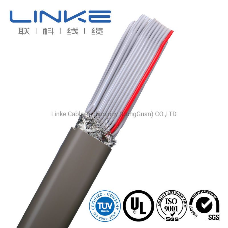 Spit Flat UL สายไฟฟ้าที่มีวัสดุ PVC ท่อผูกพันและ 50 หลัก 28AWG