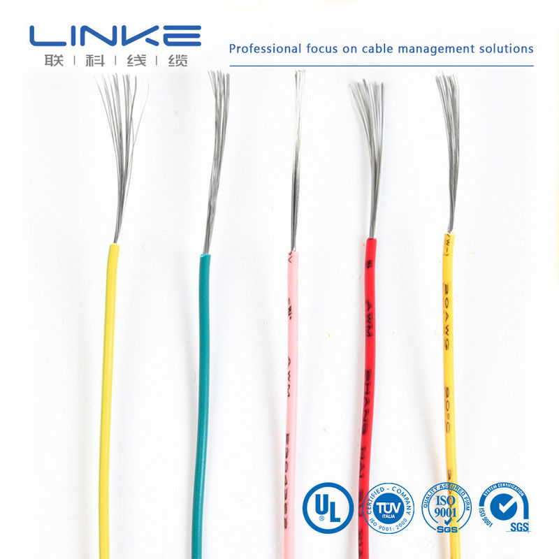 UL1723 FEP Insulation 10-30AWG ทองแดงกระป๋อง สายแกนเดียว สายไฟฮาโลเจนลดควัน
