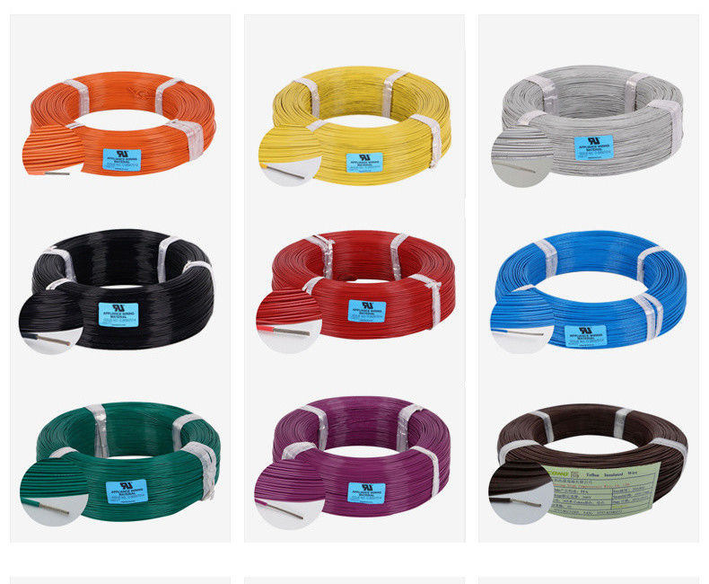 10-30AWG สายทองแดงกระป๋อง Core FEP Insulation UL1330 สายไฟฟ้าสายไฟฟ้าสําหรับอุปกรณ์อุณหภูมิสูง