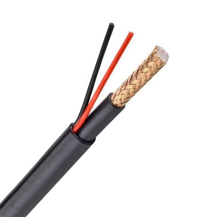 สายวงกลม CCTV กล้อง Cable Rg59 2c พลังงาน OEM Rj59 สายโคเอชชียลสําหรับระบบรักษาความปลอดภัย