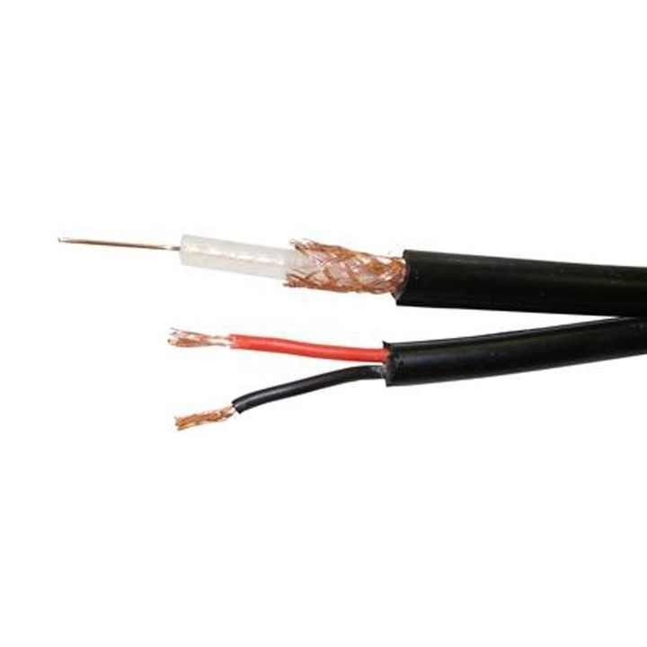 สายวงกลม CCTV กล้อง Cable Rg59 2c พลังงาน OEM Rj59 สายโคเอชชียลสําหรับระบบรักษาความปลอดภัย