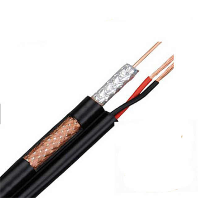 สายวงกลม CCTV กล้อง Cable Rg59 2c พลังงาน OEM Rj59 สายโคเอชชียลสําหรับระบบรักษาความปลอดภัย