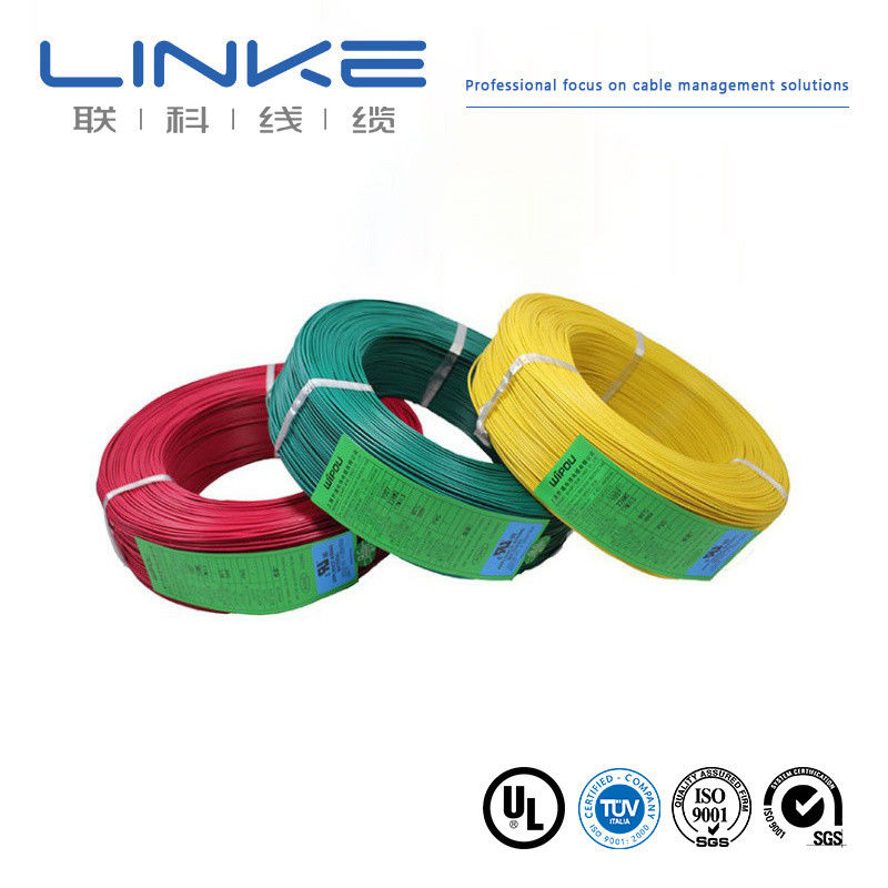 ทนต่อความร้อน UL1007 สายกันไฟ PVC 16-28 AWG สายทองแดงกระป๋องที่มีช่วงอุณหภูมิที่กว้าง