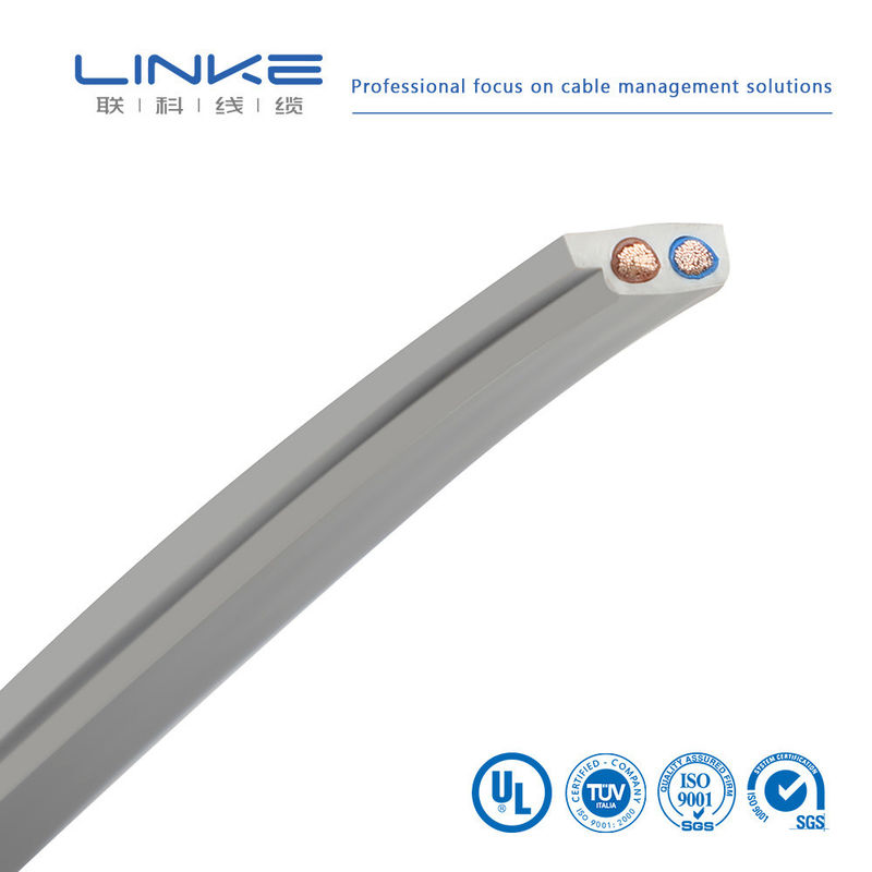 คาเบลสายไฟฟ้าแบบยางยืดหยุ่นแบบครึ่งตัว 2 หลักที่มีปูนและ PVC ติดกันสําหรับการใช้งาน 300V