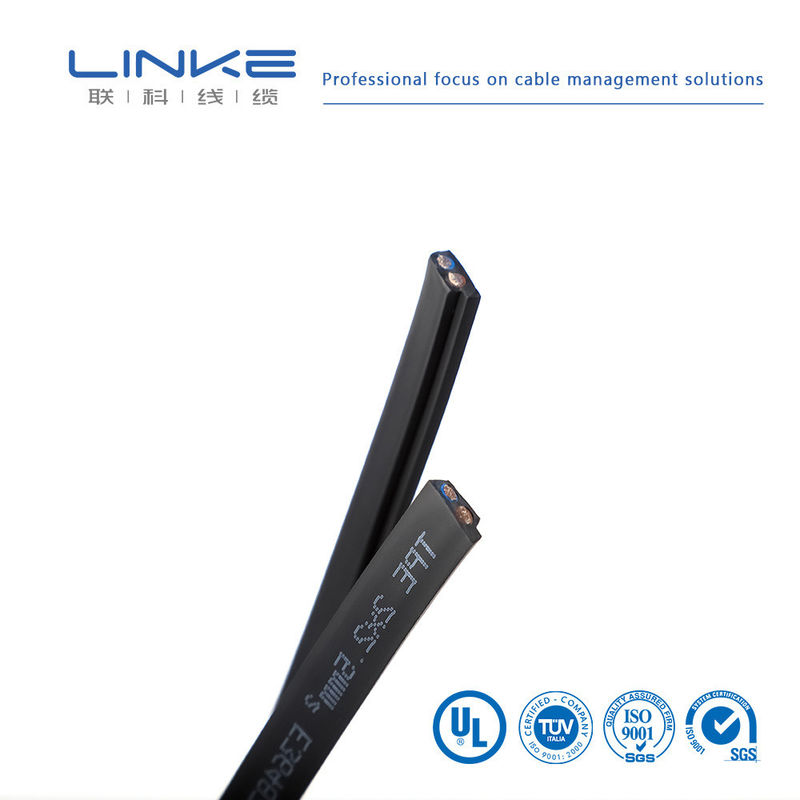 วัสดุ sheath PVC YC ไฟฟ้าแบนสายทองแดง ติดเคเบิลร้อนสําหรับรถยนต์หุ่นยนต์สายแบน