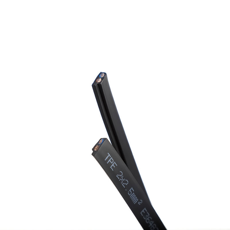 วัสดุ sheath PVC YC ไฟฟ้าแบนสายทองแดง ติดเคเบิลร้อนสําหรับรถยนต์หุ่นยนต์สายแบน