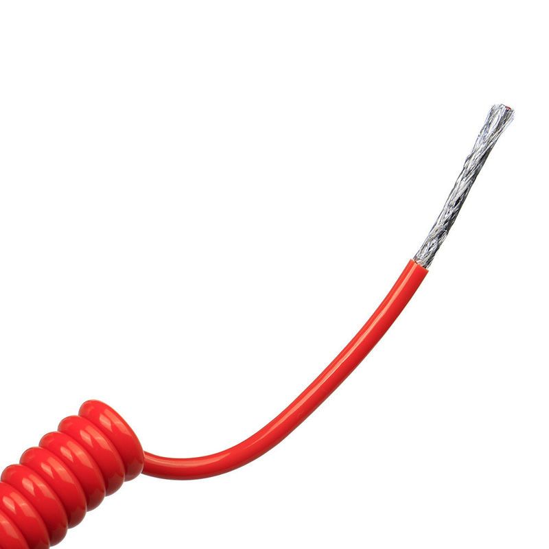 US TPU/PUR/PU สายสปิรอลสปริงเคเบิลที่มีความยืดหยุ่นแรง