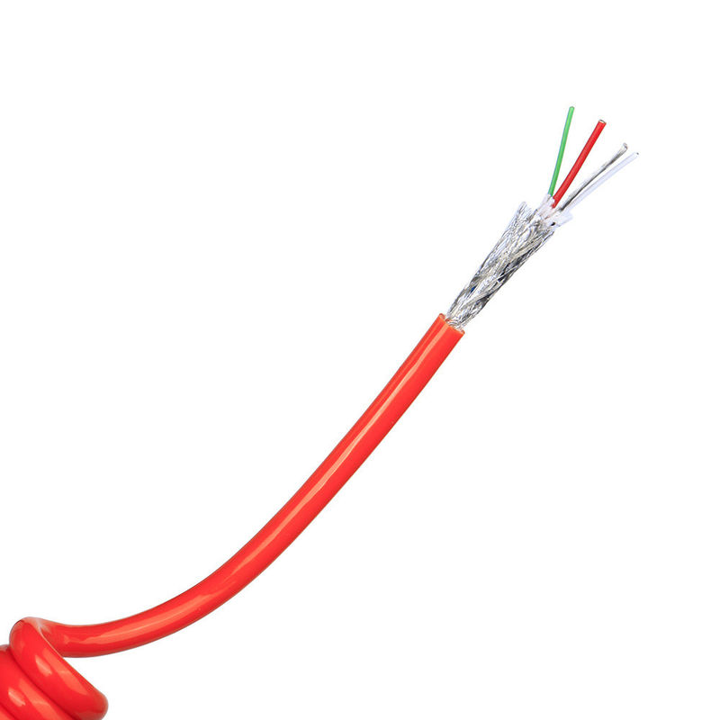 US TPU/PUR/PU สายสปิรอลสปริงเคเบิลที่มีความยืดหยุ่นแรง