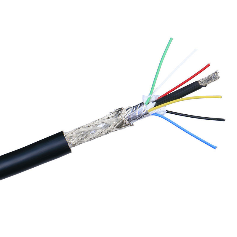 สายควบคุมหลายแกนที่ป้องกัน 26AWG 28AWG 4 Core ทองแดง PVC Jacket สายสัญญาณ