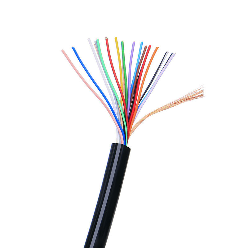 สายควบคุมหลายแกนที่ป้องกัน 26AWG 28AWG 4 Core ทองแดง PVC Jacket สายสัญญาณ