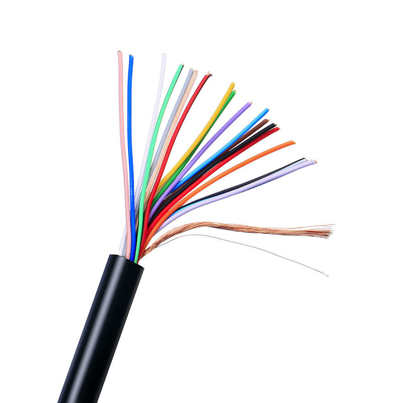 สายควบคุมหลายแกนที่ป้องกัน 26AWG 28AWG 4 Core ทองแดง PVC Jacket สายสัญญาณ
