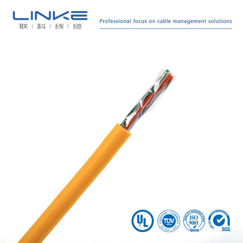 CAT5e UTP LAN Cable CCA 1000 ft สีเหลือง เครื่องเติมแบบเลือก สกุลเงินสหรัฐ สหรัฐ สีเหลืองแข็ง