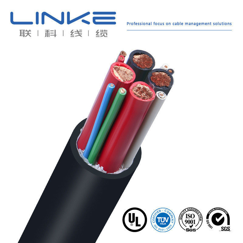 UL 600V 16AMP 3*14AWG+1*18AWG AC EV สายไฟ EV สายชาร์จ EV พร้อมสายนําทองแดงที่ไม่มีออกซิเจน