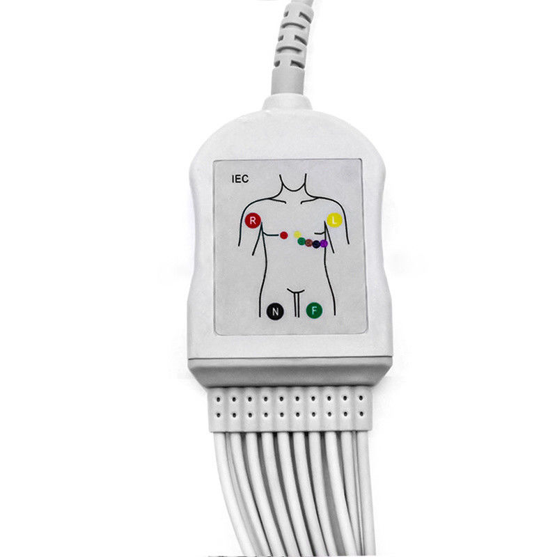 การปรับแต่ง ECG สายนํา 6p 3 สายนํา Snap Cables Aha Trunk Cable สายเชื่อมอุปกรณ์การแพทย์