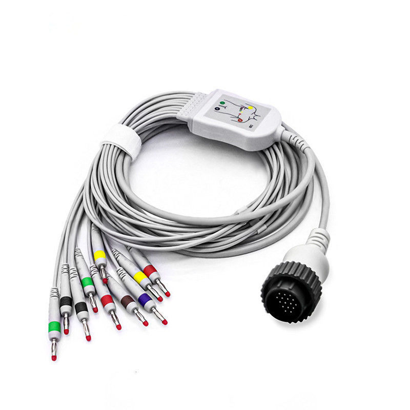 การปรับแต่ง ECG สายนํา 6p 3 สายนํา Snap Cables Aha Trunk Cable สายเชื่อมอุปกรณ์การแพทย์