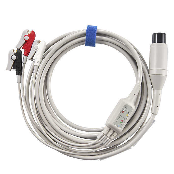 สาย ECG หุ้ม TPU พร้อมแกนทองแดงเคลือบดีบุก และตัวเลือกการปรับแต่งสำหรับอุปกรณ์ทางการแพทย์