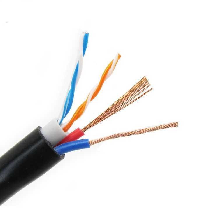 สายเคเบิลคอมพอสิตแบบยืดหยุ่นสูงที่กําหนดเอง สายเคเบิลเครือข่ายทองแดง Cat 5 สําหรับโรงไฟฟ้า