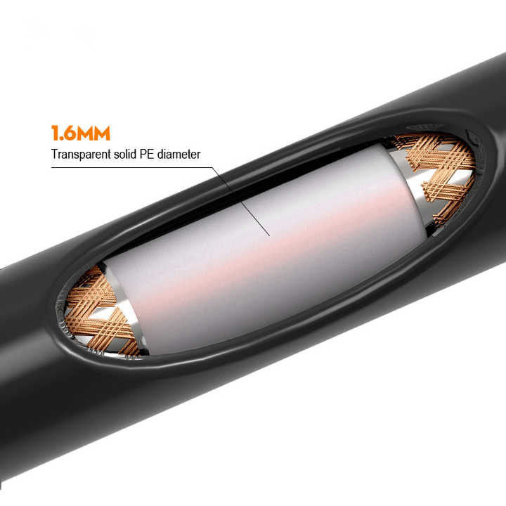 ทองแดงเปลือย 750hm สายโคเอชชียล 100 เมตร สาย Rg174 มีกระแสไฟฟ้า 300V PVC Jacket