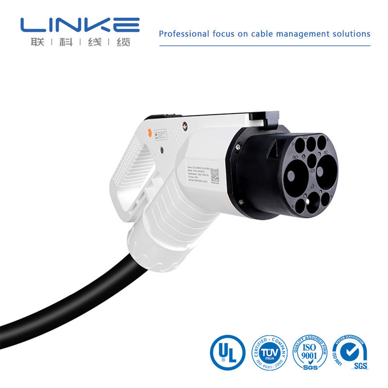 สีดํา ประเภท 2 ถึงประเภท 2 เคเบิลชาร์จ EV 32A 11kw 3 ขั้นตอน