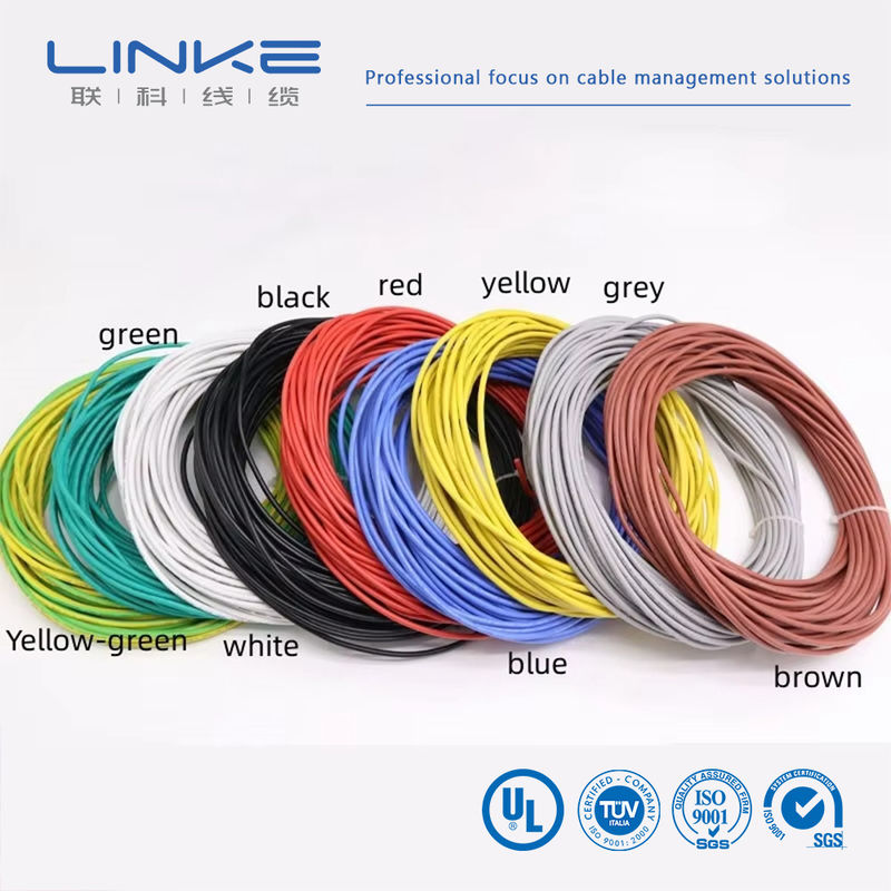 UL3135 สายยางซิลิโคน 30 28 26 24 22 20 18 16 14 12 10 AWG ไซลูเลอร์อ่อนทองแดง