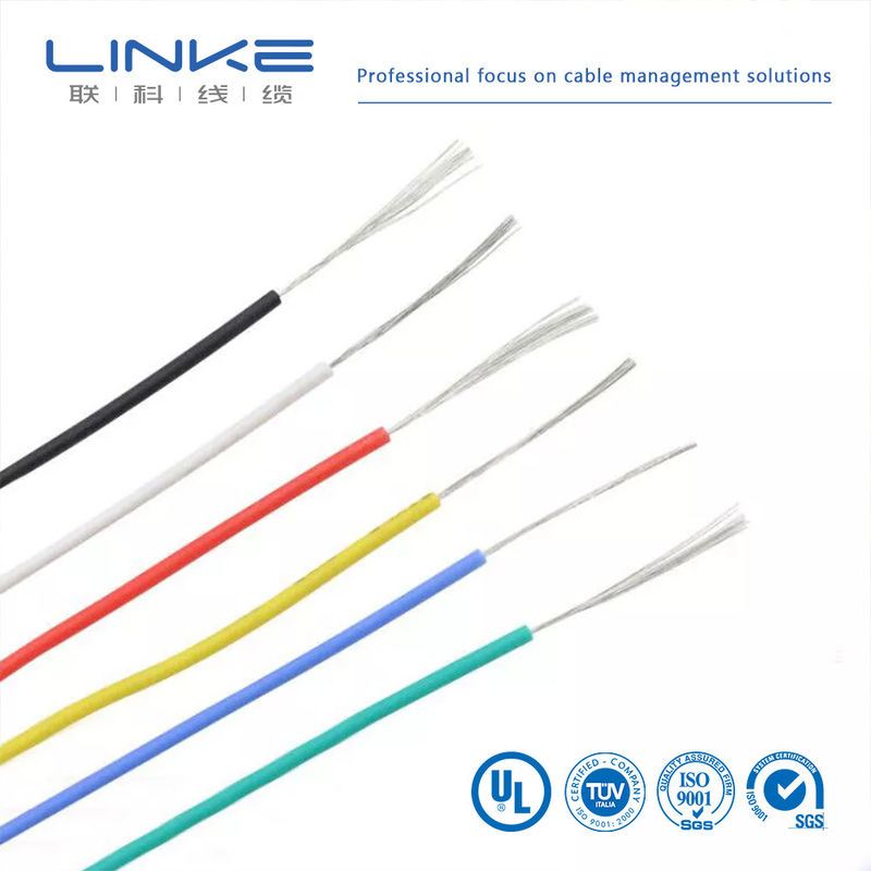 UL3135 สายยางซิลิโคน 30 28 26 24 22 20 18 16 14 12 10 AWG ไซลูเลอร์อ่อนทองแดง