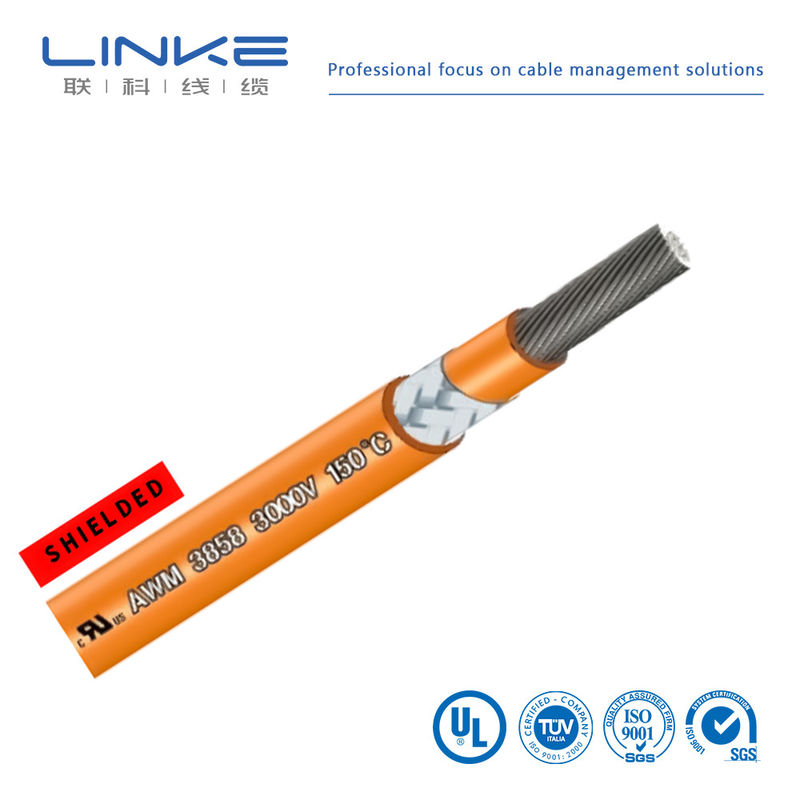 สายเคเบิลยางซิลิโคนทองแดงกระป๋อง UL3858 สายไฟฟ้าความดันสูง สายซิลิโคนอ่อน