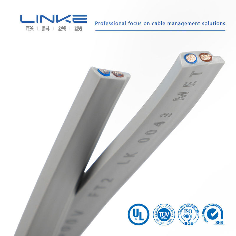 UL1185 สายเรียบ สีเทา สาย PVC ทิศกับ 10 ปิน แบบยืดหยุ่น