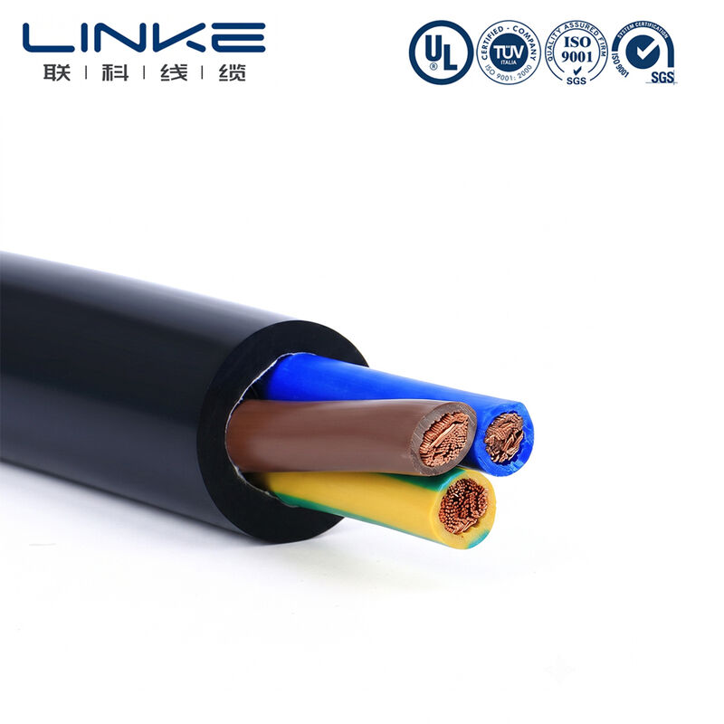 H05VV-F 3 หลัก 6 มิลลิเมตร สายไฟฟ้ายืดหยุ่น สายไฟฟ้าหลอดทองแดงขัดขัดดี PVC ผ้าสายไฟฟ้าหลายหลัก