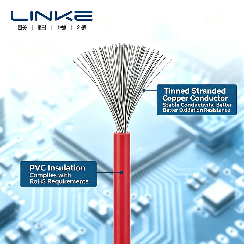 สายไฟ UL10269 แรงดันสูง 1000V 105°C ฉนวน PVC พร้อมตัวนำทองแดงชุบดีบุก ม้วนสายไฟ