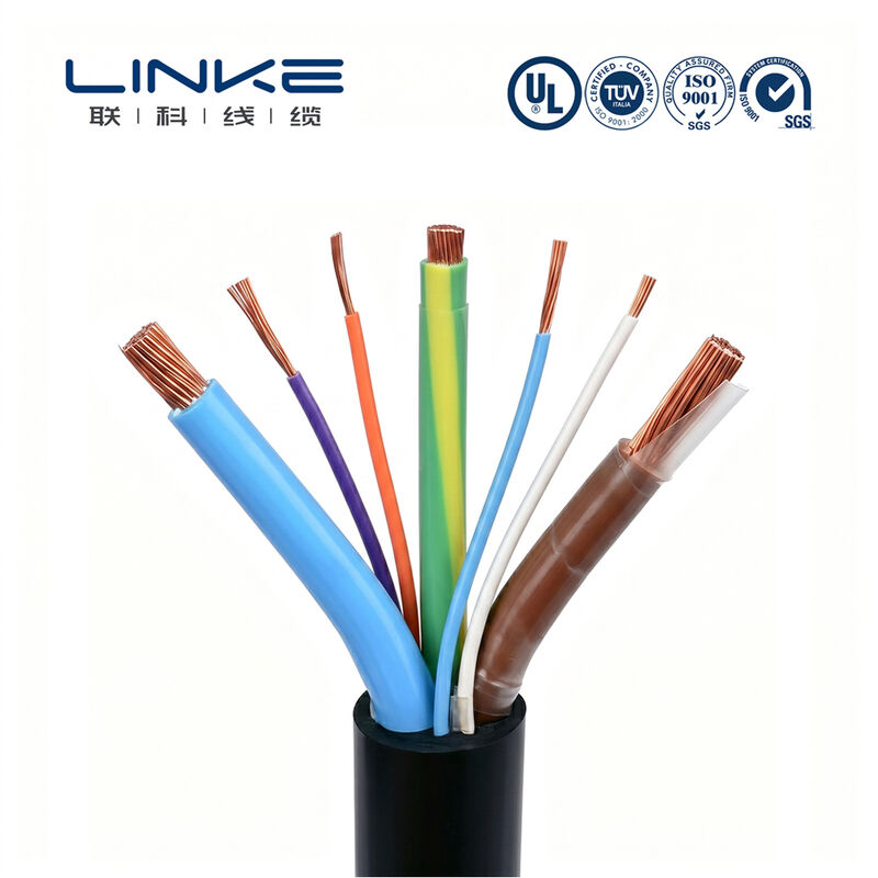 สายชาร์จรถยนต์ไฟฟ้าสำหรับงานหนักแบบหลายแกนแบบกำหนดเอง 450/750/1000V สำหรับรถยนต์ไฟฟ้า