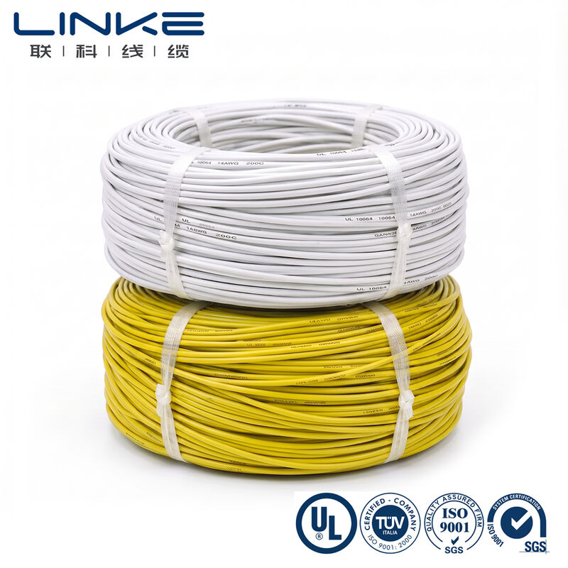 สายไฟ UL10064 ทนอุณหภูมิสูง 105C 30V ฉนวน FEP ทองแดงชุบดีบุก สำหรับอุปกรณ์รถยนต์และอุตสาหกรรม