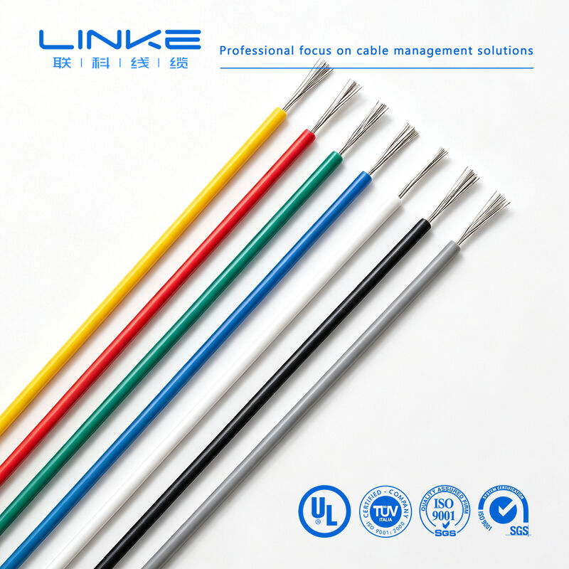 สายไฟ UL10064 ทนอุณหภูมิสูง 105C 30V ฉนวน FEP ทองแดงชุบดีบุก สำหรับอุปกรณ์รถยนต์และอุตสาหกรรม